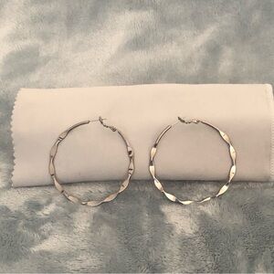 Lia Sophia Gun Metal Hoops